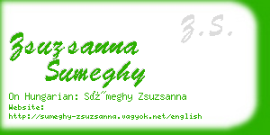 zsuzsanna sumeghy business card